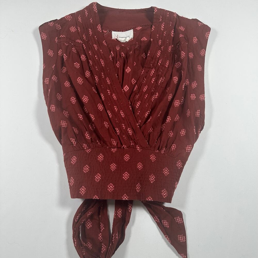 Anthropologie Tie-Waist Surplice Top XSMALL